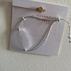 Lauren Conrad Silver  w crystal bling bar bracelet